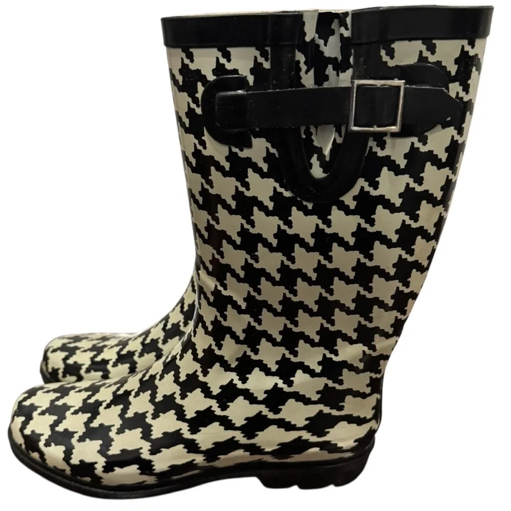 Houndstooth Women's Rain Boots